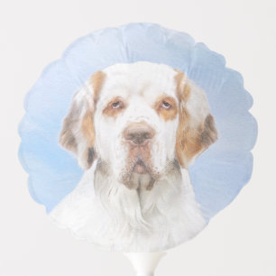 Clumber Spaniel Painting - Cute Original Dog Art Balloon