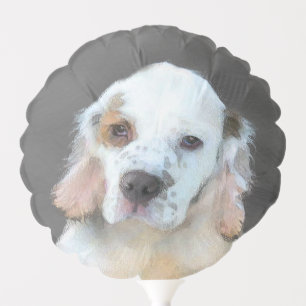 Clumber Spaniel Painting - Cute Original Dog Art Balloon