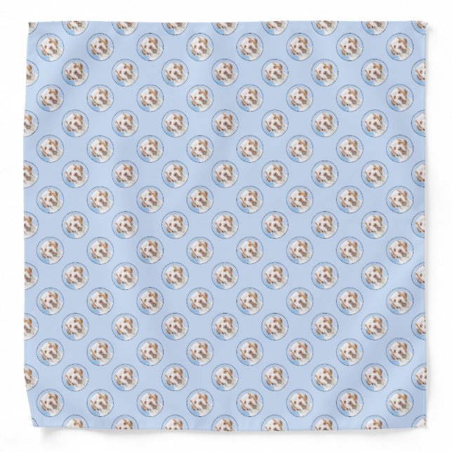 Clumber Spaniel Painting - Cute Original Dog Art Bandana (Front)