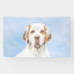 Clumber Spaniel Painting - Cute Original Dog Art Banner