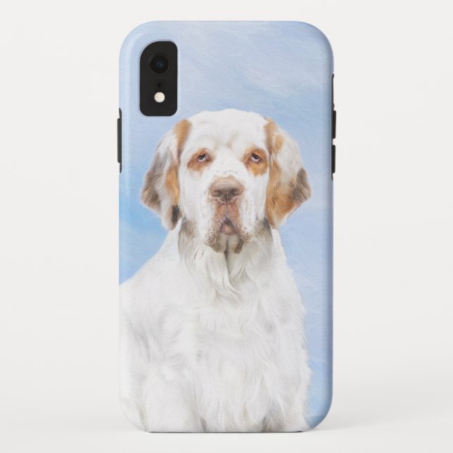 Clumber Spaniel Painting - Cute Original Dog Art Case-Mate iPhone Case (Back)