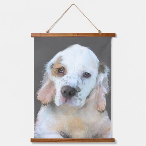 Clumber Spaniel Painting _ Cute Original Dog Art Hanging Tapestry