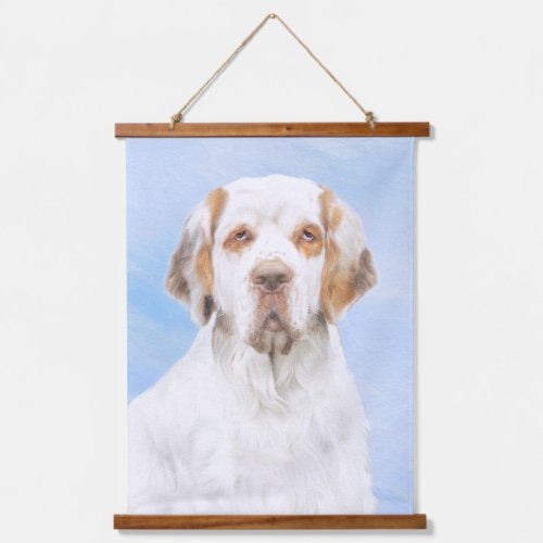 Clumber Spaniel Painting _ Cute Original Dog Art Hanging Tapestry