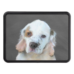 Clumber Spaniel Painting - Cute Original Dog Art Hitch Cover