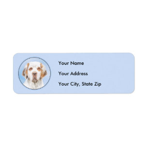 Clumber Spaniel Painting - Cute Original Dog Art Label