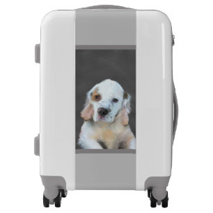 Clumber Spaniel Painting - Cute Original Dog Art Luggage