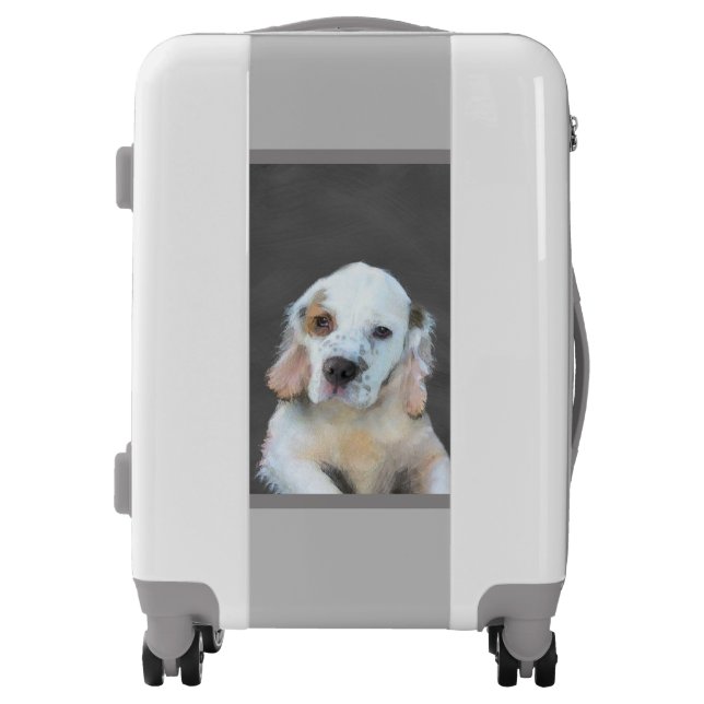 Clumber Spaniel Painting - Cute Original Dog Art Luggage (Front)