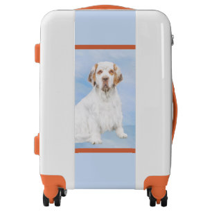 Clumber Spaniel Painting - Cute Original Dog Art Luggage