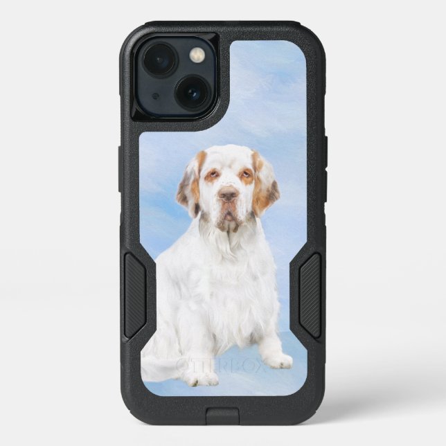Clumber Spaniel Painting - Cute Original Dog Art Otterbox iPhone Case (Back)