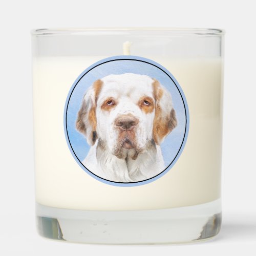 Clumber Spaniel Painting _ Cute Original Dog Art Scented Candle