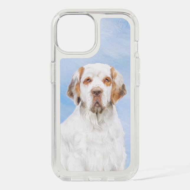 Clumber Spaniel Painting - Cute Original Dog Art Speck iPhone Case (Front)