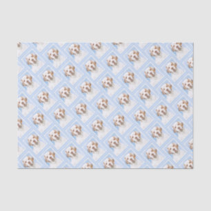 Clumber Spaniel Painting - Cute Original Dog Art Tissue Paper