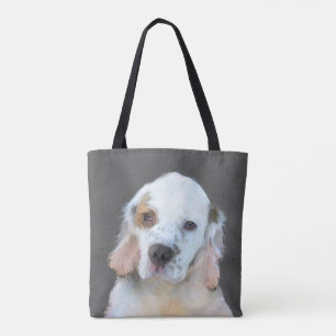 Clumber Spaniel Painting - Cute Original Dog Art Tote Bag
