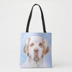 Clumber Spaniel Painting - Cute Original Dog Art Tote Bag