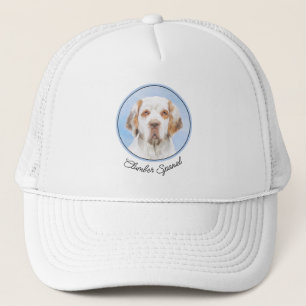 Clumber Spaniel Painting - Cute Original Dog Art Trucker Hat