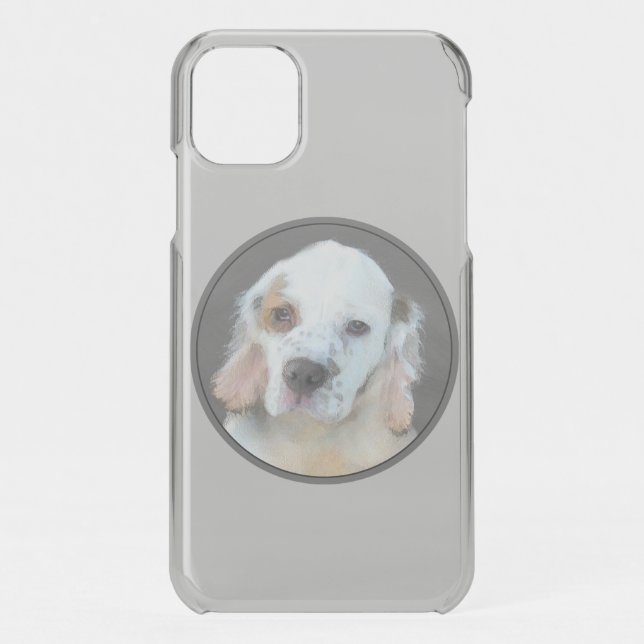 Clumber Spaniel Painting - Cute Original Dog Art Uncommon iPhone Case (Back)