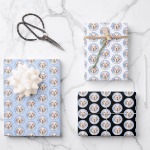Clumber Spaniel Painting - Cute Original Dog Art Wrapping Paper Sheets