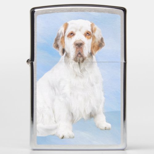 Clumber Spaniel Painting _ Cute Original Dog Art Zippo Lighter