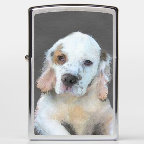 Clumber Spaniel Painting _ Cute Original Dog Art Zippo Lighter