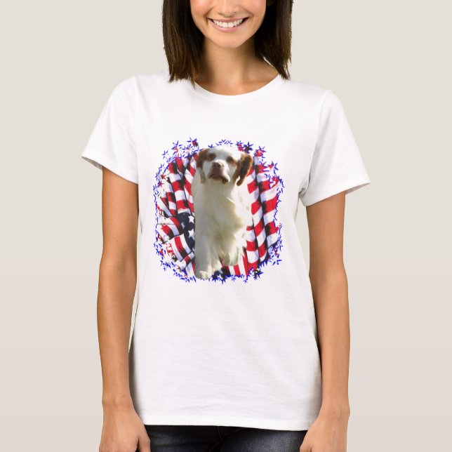 Clumber Spaniel Patriot T-Shirt (Front)