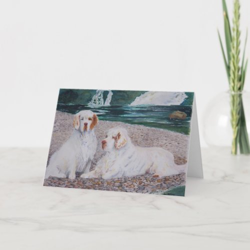 Clumber Spaniel _ Pebble Beach Greeting Card