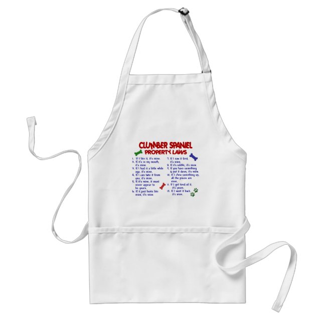 CLUMBER SPANIEL Property Laws 2 Adult Apron (Front)