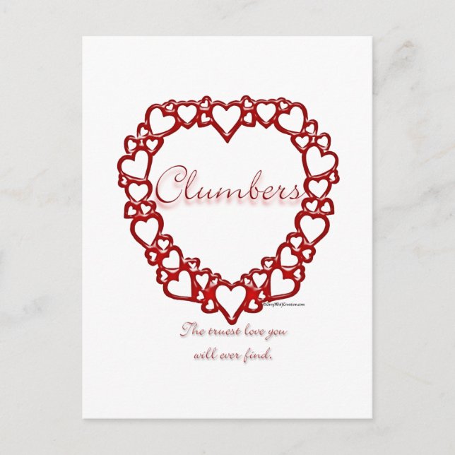 Clumber Spaniel True Love Postcard (Front)