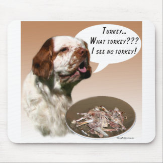 Clumber Spaniel Turkey Mouse Pad