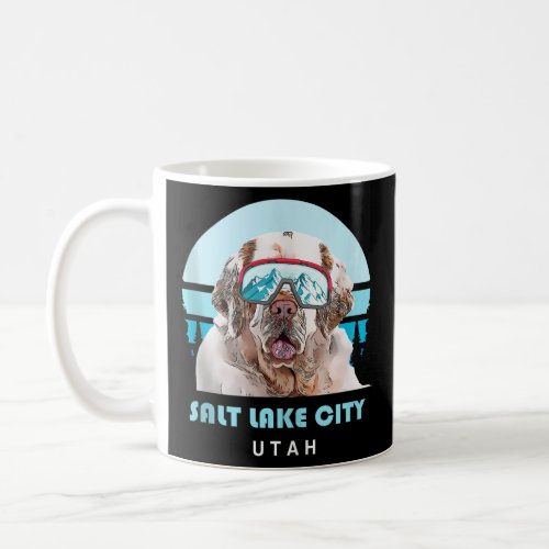 Clumber Spaniel Winter Ski Salt Lake City Utah Dog Coffee Mug