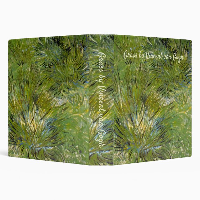 Clumps of Grass by Vincent van Gogh 3 Ring Binder (Background)