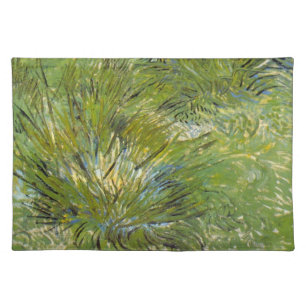 Clumps of Grass by Vincent van Gogh Cloth Placemat