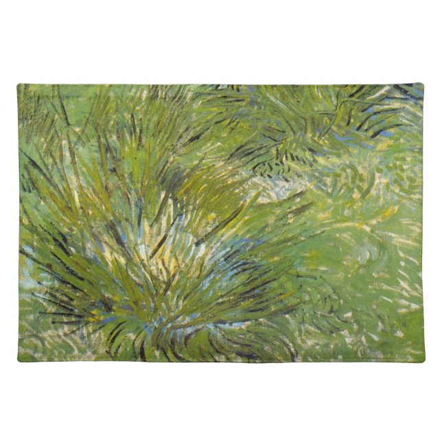 Clumps of Grass by Vincent van Gogh Cloth Placemat (Front)