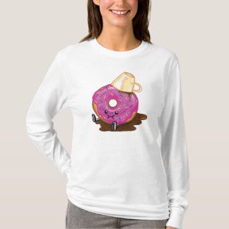 Clumsy Donut Spilled Coffee Humor Shirt