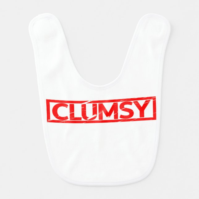 Clumsy Stamp Baby Bib (Front)