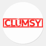 Clumsy Stamp Classic Round Sticker