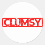 Clumsy Stamp Classic Round Sticker