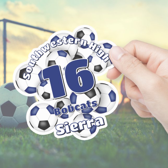 cluster of blue black soccer balls team spirit sticker (Creator Uploaded)
