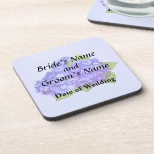 Cluster of Blue Hydrangea Wedding Products Beverage Coaster
