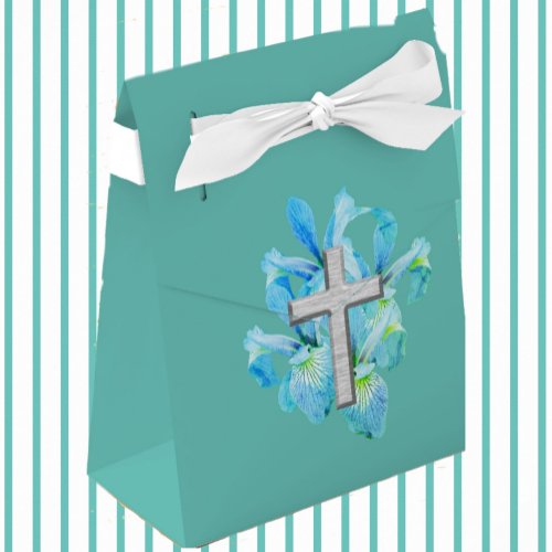 Cluster of Blue Irises Favor Box