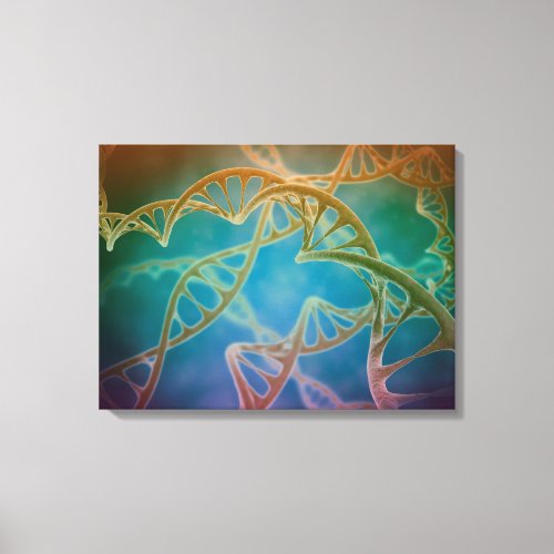 Cluster Of DNA Strands Canvas Print