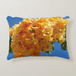 Cluster of Golden Bougainvillea Floral Accent Pillow