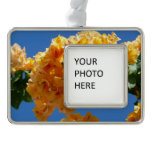 Cluster of Golden Bougainvillea Floral Christmas Ornament