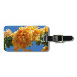 Cluster of Golden Bougainvillea Floral Luggage Tag