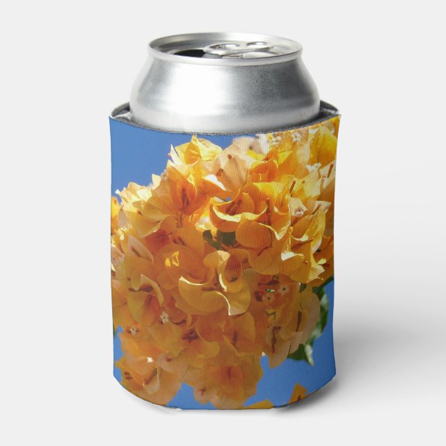 Cluster of Golden Bougainvillea Tropical Floral Can Cooler (Can Front)