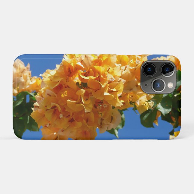 Cluster of Golden Bougainvillea Tropical Floral Case-Mate iPhone Case (Back (Horizontal))