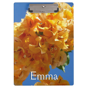 Cluster of Golden Bougainvillea Tropical Floral Clipboard