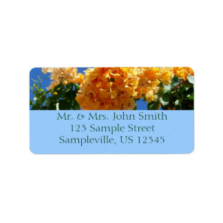 Cluster of Golden Bougainvillea Tropical Floral Label
