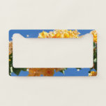Cluster of Golden Bougainvillea Tropical Floral License Plate Frame