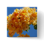 Cluster of Golden Bougainvillea Tropical Floral Pinback Button