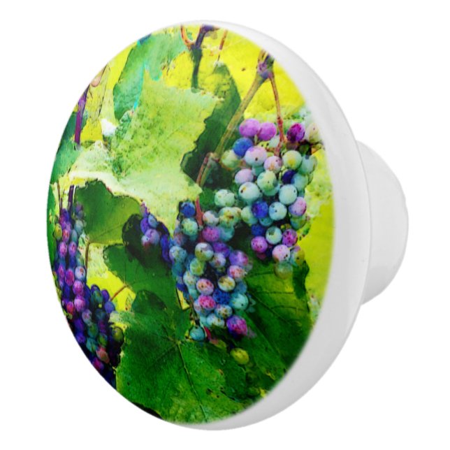cluster of grapes Ceramic Knob (Right)